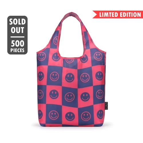 Smiling Checkerboard - Limited Edition Reusable Eden Tote Bag